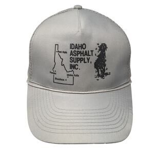 Idaho Asphalt Supply Inc Trucker Hat Gray One Size Adjustable Mesh Back Mohr's